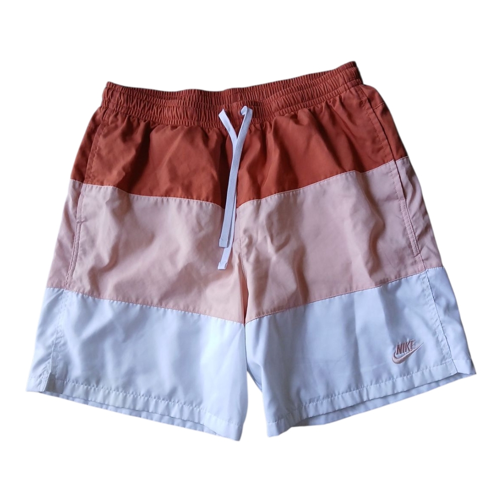 Nike Men's Colorblock Rust Peach White Shorts